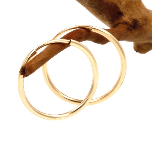 Endless Hoop Earrings 16mm/0.62" 14k GF - Picture 1 of 5
